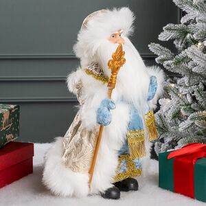 Фигура Дед Мороз - Хозяин Зимы в бежевой шубе 30 см Triumph Tree фото 5