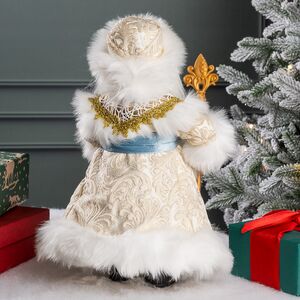 Фигура Дед Мороз - Хозяин Зимы в бежевой шубе 30 см Triumph Tree фото 3