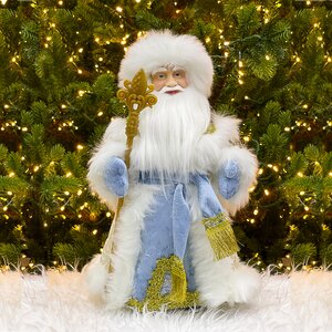 Фигура Дед Мороз - Хозяин Зимы в голубой шубе