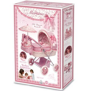 Коляска для куклы с сумкой и зонтиком Мартина 60 см розовая Decuevas Toys фото 6