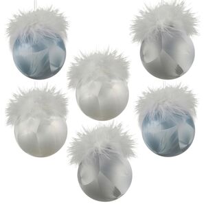 Набор стеклянных шаров Hiver Glacial 8 см, 12 шт