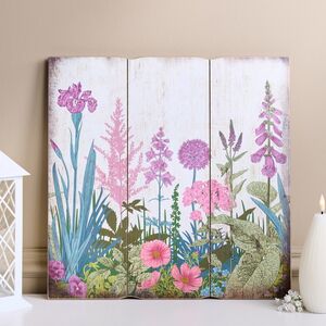 Деревянное панно в стиле Прованс - Цветение Руссийона 40*40