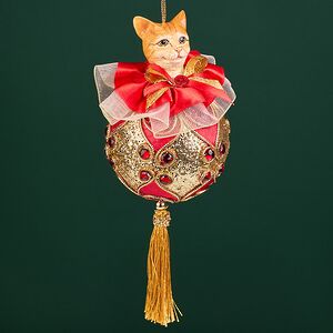 Елочная игрушка Кот Персиваль 23 см, подвеска Christmas Deluxe фото 2