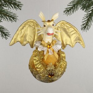 Елочная игрушка Дракон - Fascinoeli Doreno 20 см, подвеска Christmas Deluxe (Кристмас Делюкс) фото 4