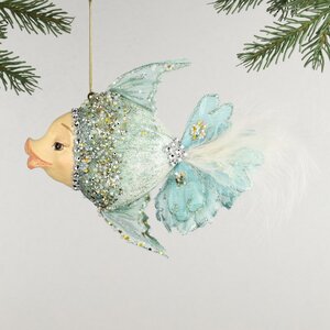 Елочная игрушка Рыбка - Angelo Blu 18 см, подвеска Christmas Deluxe фото 1