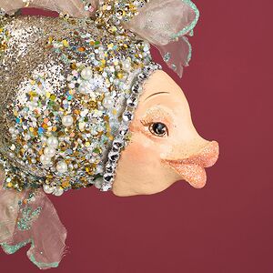 Елочная игрушка Рыбка - Cannaregio Oliva 18 см, подвеска Christmas Deluxe фото 2