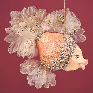 Елочная игрушка Рыбка - Cannaregio Corallo 8 см, подвеска