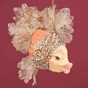 Елочная игрушка Рыбка - Cannaregio Corallo 8 см, подвеска Christmas Deluxe фото 4