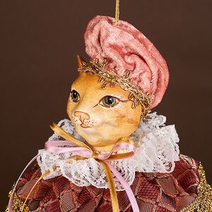 Елочная игрушка Кот Микаэль в шапочке 18 см, подвеска Christmas Deluxe фото 4