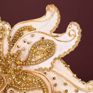 Искусственный цветок Paisley Oro Biano 23 см Christmas Deluxe фото 5