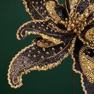 Пуансеттия на стебле Paisley - Doratura Nera 61 см Christmas Deluxe фото 5