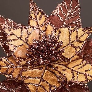 Искусственная пуансеттия Gravolli 23 см, клипса Christmas Deluxe фото 2