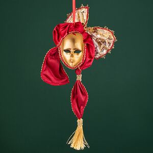 Елочная игрушка Маска Chive Scarlatto 15 см, подвеска Christmas Deluxe фото 8