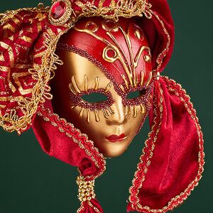 Елочная игрушка Маска Chive Scarlatto 15 см, подвеска Christmas Deluxe фото 5