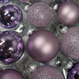 Набор стеклянных шаров Blanchett - Lavender fields 5-7 см, 26 шт Christmas Deluxe фото 2