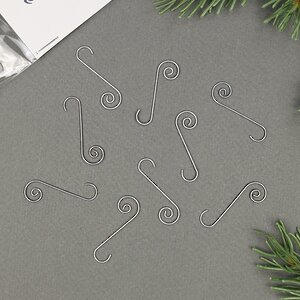 Крючки для елочных игрушек Vortice 4 см, 50 шт, серебряные Christmas Deluxe фото 1