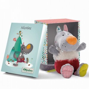 Мягкая игрушка Волк Николас 21 см, подарочная коробка Lilliputiens (Лилипутенс) фото 1