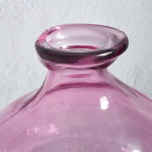 Стеклянная ваза-бутылка Нувола 18 см розовая Kaemingk (Кейминг) фото 3