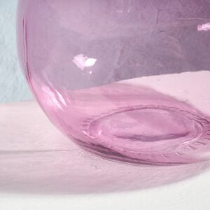 Стеклянная ваза-бутылка Нувола 18 см розовая Kaemingk (Кейминг) фото 4