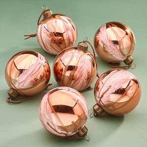 Набор стеклянных шаров Divorze Arancia 8 см, 6 шт