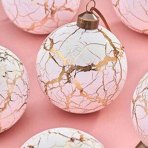 Набор стеклянных шаров Cracletto 8 см, 6 шт Christmas Deluxe (Кристмас Делюкс) фото 2