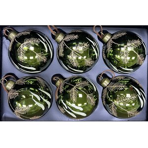 Набор стеклянных шаров Ramo Deoro 8 см, 6 шт Christmas Deluxe фото 1