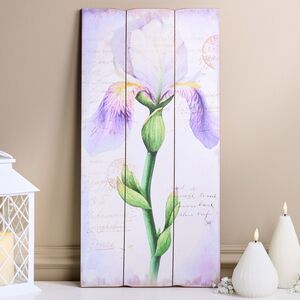 Деревянное панно Прованс - Туманный Ирис 60*30 см