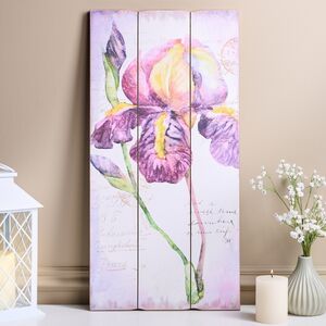 Деревянное панно Прованс - Сумеречный Ирис 60*30 см