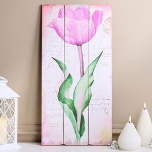 Деревянное панно Прованс - Аметистовый Тюльпан 60*30 см