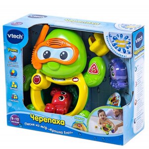 Обучающая игрушка для ванны Черепаха 23 см со светом и звуком Vtech фото 2