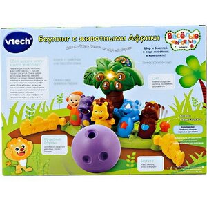 Обучающая игрушка Боулинг с животными Африки 43 см со светом и звуком Vtech фото 3