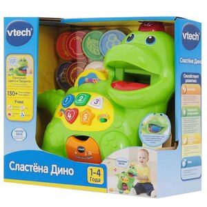 Обучающая игрушка Сластена Дино 30 см со светом и звуком Vtech фото 2