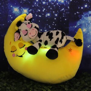 Мягкая игрушка для сна Коровка Дейзи 29 см, с подсветкой и звуком Лунатики фото 3