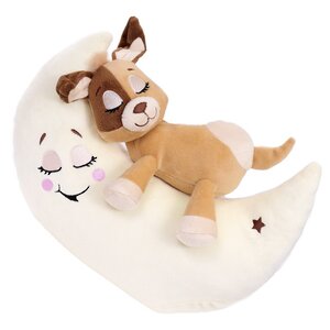 Мягкая игрушка для сна Собачка Глори 29 см, с подсветкой и звуком