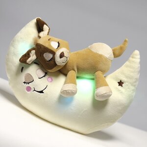 Мягкая игрушка для сна Собачка Глори 29 см, с подсветкой и звуком Лунатики фото 3