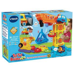 Обучающая игрушка Cтроительная плошадка Бип-Бип Toot-Toot Drivers с 1 машинкой, со звуком Vtech фото 3