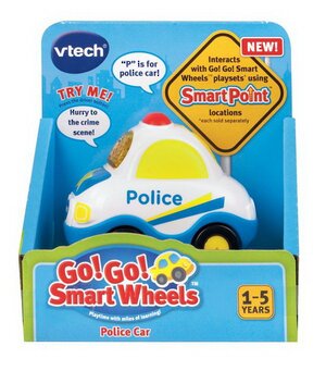 Полицейская машина Бип-Бип Toot-Toot Drivers 9 см со светом и звуком Vtech фото 2