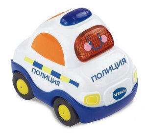 Полицейская машина Бип-Бип Toot-Toot Drivers 9 см со светом и звуком Vtech фото 1