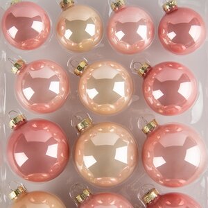 Набор стеклянных шаров Blanchett - Pink Powder 5-7 см, 26 шт Christmas Deluxe фото 2