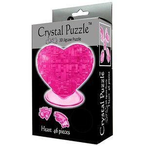 3Д пазл Сердце, розовый, 8 см, 46 эл. Crystal Puzzle фото 2