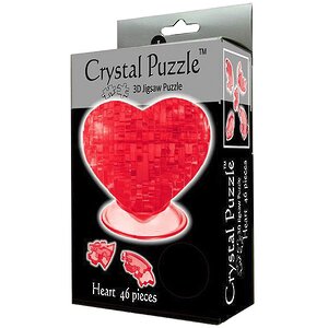 3Д пазл Сердце, красный, 8 см, 46 эл. Crystal Puzzle фото 2