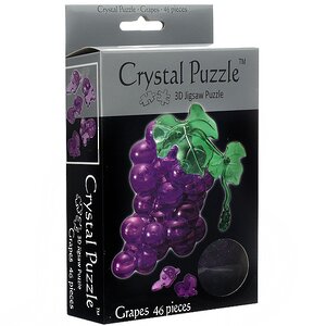 3D пазл Виноград, фиолетовый, 9 см, 46 эл. Crystal Puzzle фото 2