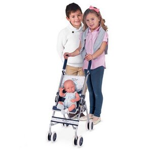 Прогулочная коляска для куклы Романтик 75 см темно-синяя с белым Decuevas Toys фото 2