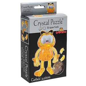Головоломка 3D Гарфилд, 10 см, 34 эл. Crystal Puzzle (Кристал Пазл) фото 2
