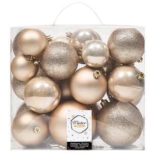 Набор пластиковых шаров Cosmo Перламутровый, 6-10 см, 26 шт Winter Deco фото 4