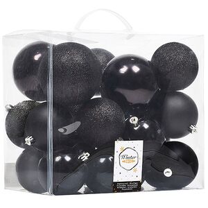 Набор пластиковых шаров Cosmo Черный, 6-10 см, 26 шт Winter Deco фото 3