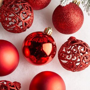 Набор пластиковых шаров Анданте 6 см красный, 16 шт Winter Deco фото 4