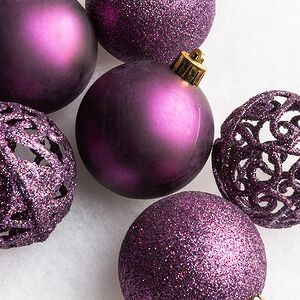 Набор пластиковых шаров Анданте 6 см сливовый, 16 шт Kaemingk фото 4