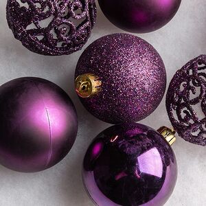 Набор пластиковых шаров Анданте 6 см сливовый, 16 шт Kaemingk фото 2