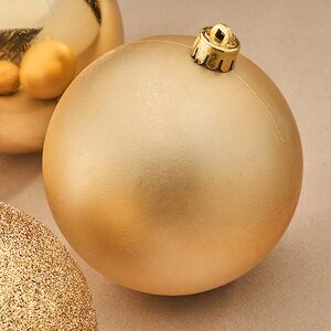 Набор пластиковых шаров Блеск 10 см золотой, 4 шт Winter Deco фото 4